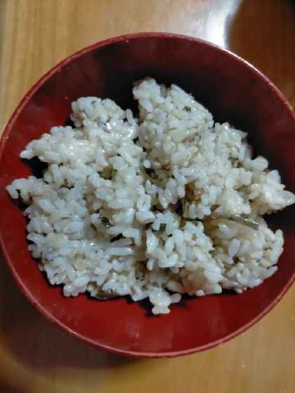 茶殻の玄米ご飯