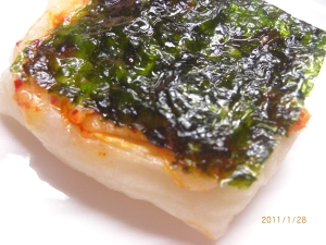 韓国風？キムチチーズ海苔餅