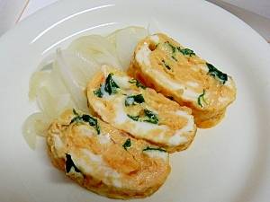 フライパンで作るギョウジャニンニクの卵焼き