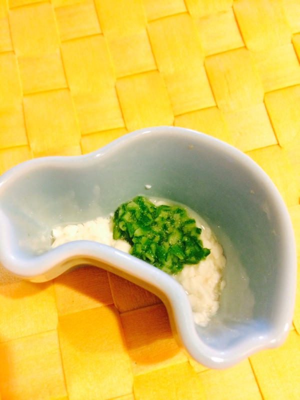 離乳食 中期 おくらと豆腐の和え物 レシピ 作り方 By Eerrii5039 楽天レシピ