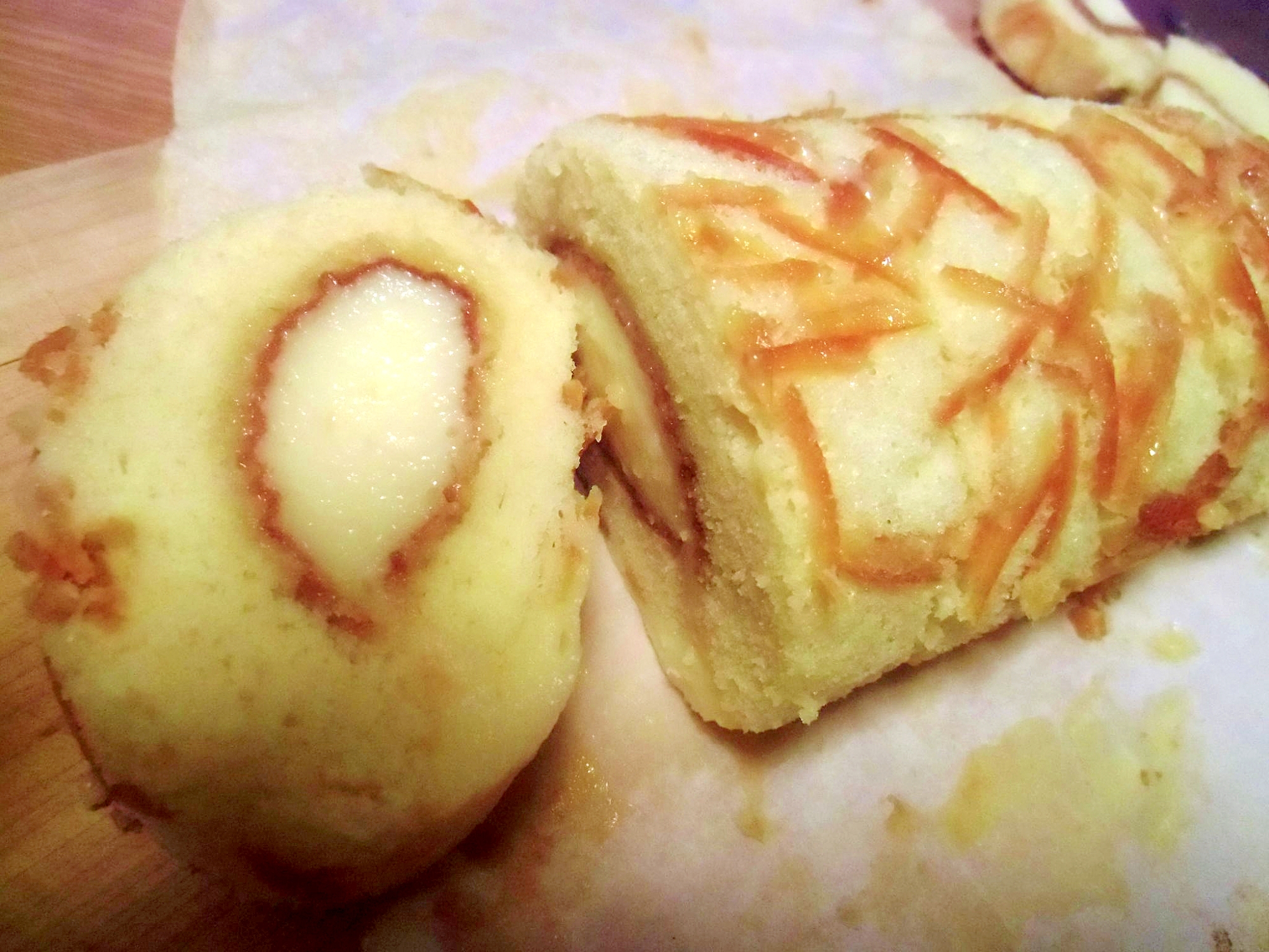 オレンジとオリーブオイルのロールケーキ