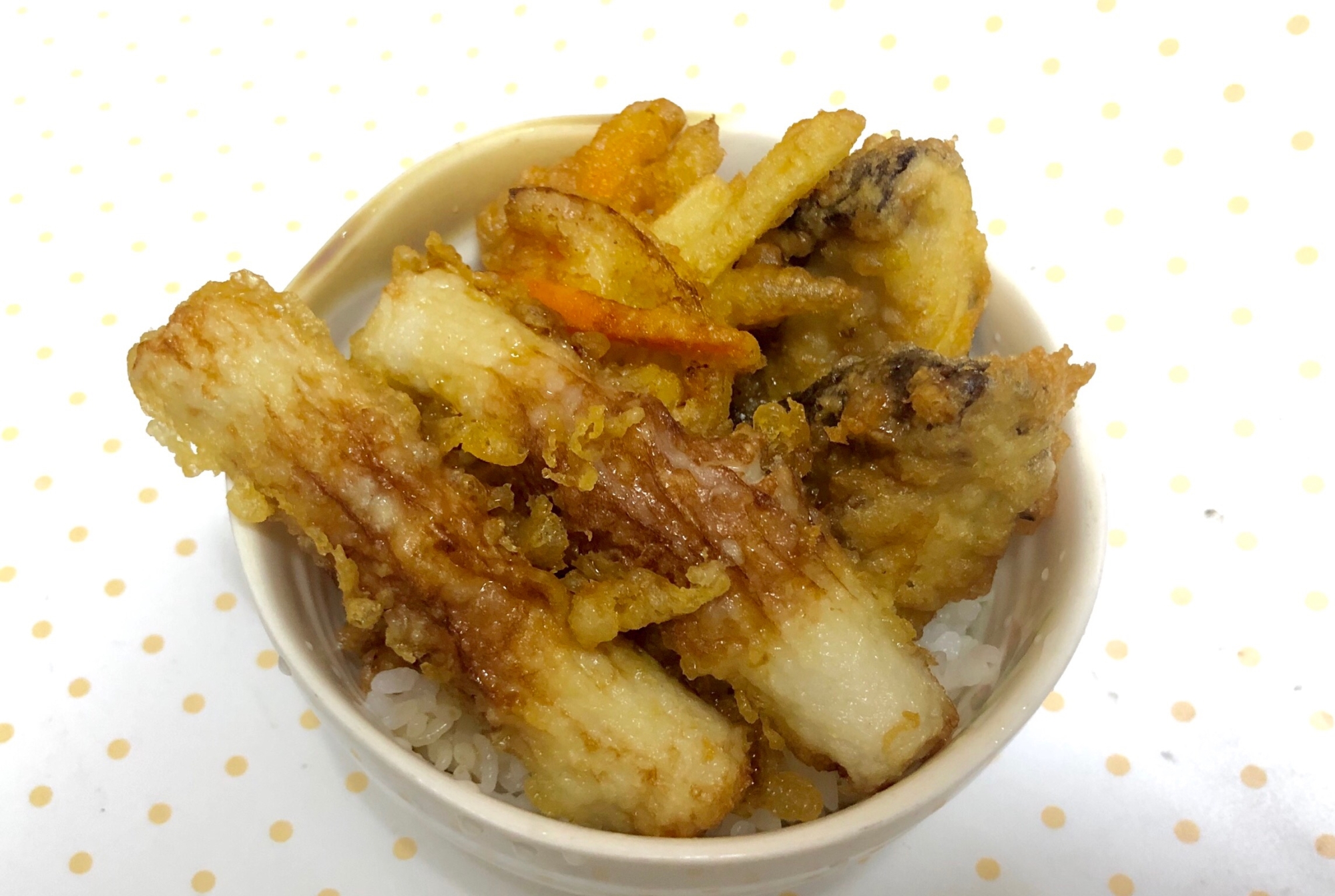 残り物天ぷらで♪簡単ミニ天丼