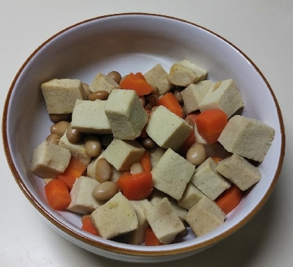 大豆と高野豆腐のうま煮