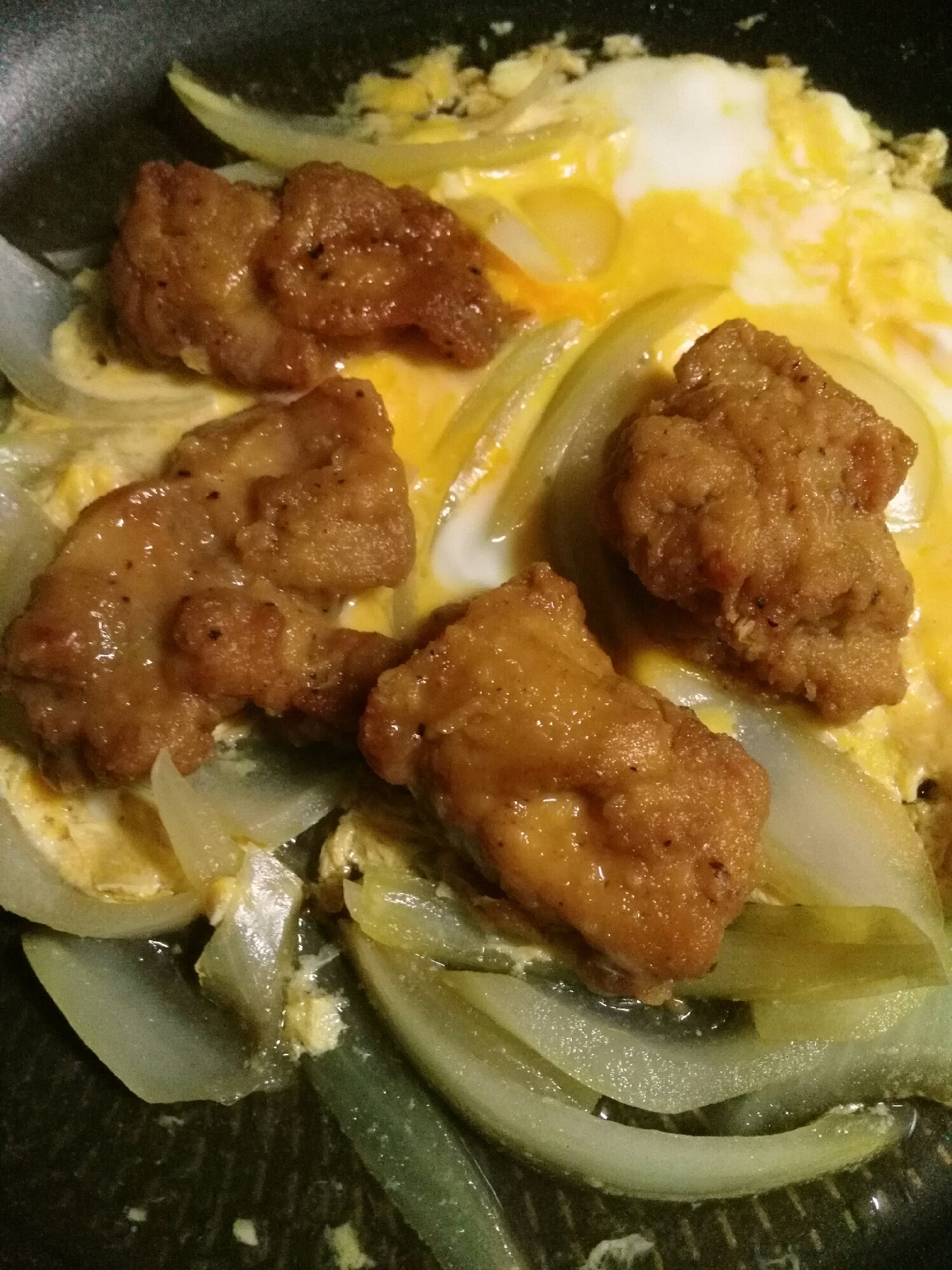 簡単 冷凍唐揚げ卵とじ レシピ 作り方 By シェフレラ 楽天レシピ