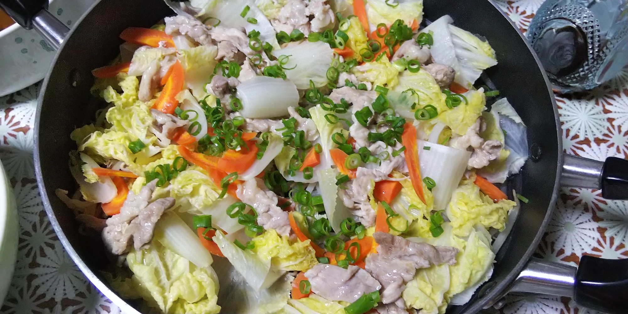 白菜ともやしの蒸し鍋