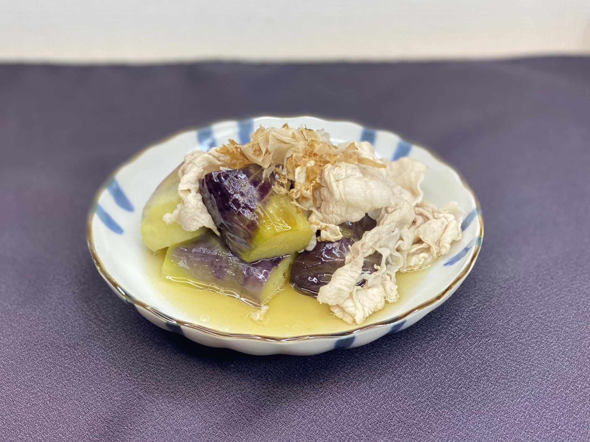 ナスと豚肉の揚げ浸し