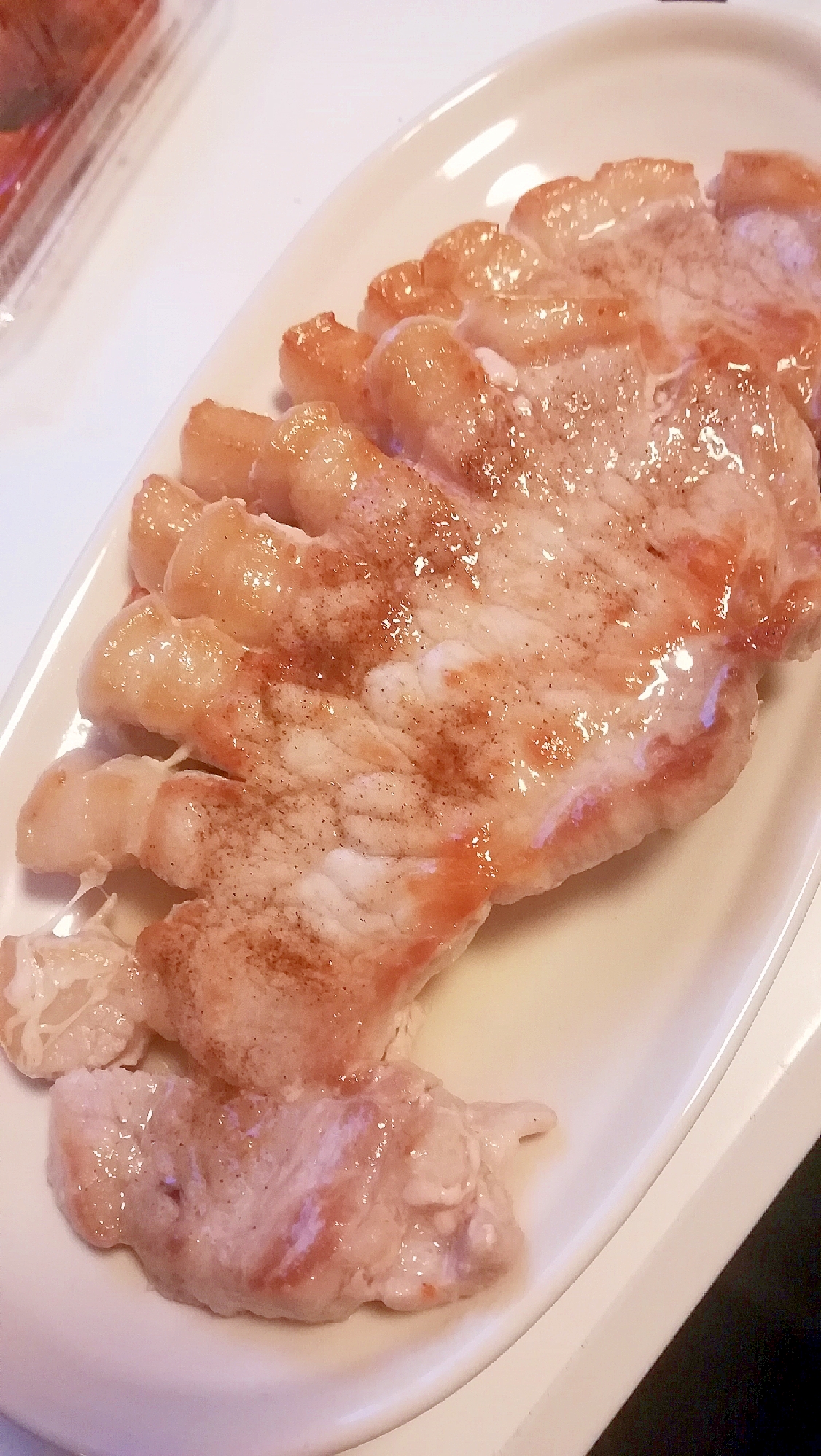 シンプルレシピ 豚ロース厚切り肉のソテー レシピ 作り方 By みずたまsweet 楽天レシピ