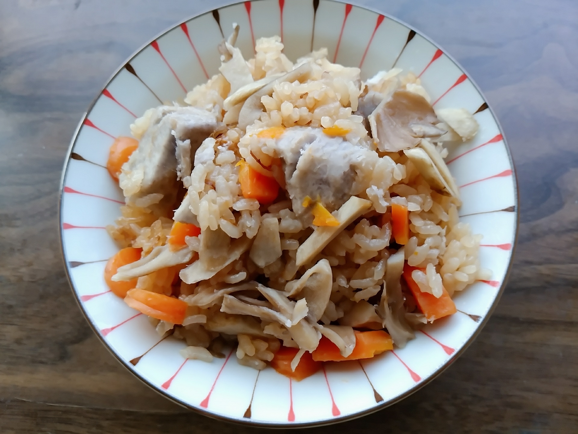 舞茸と里芋の炊き込みご飯