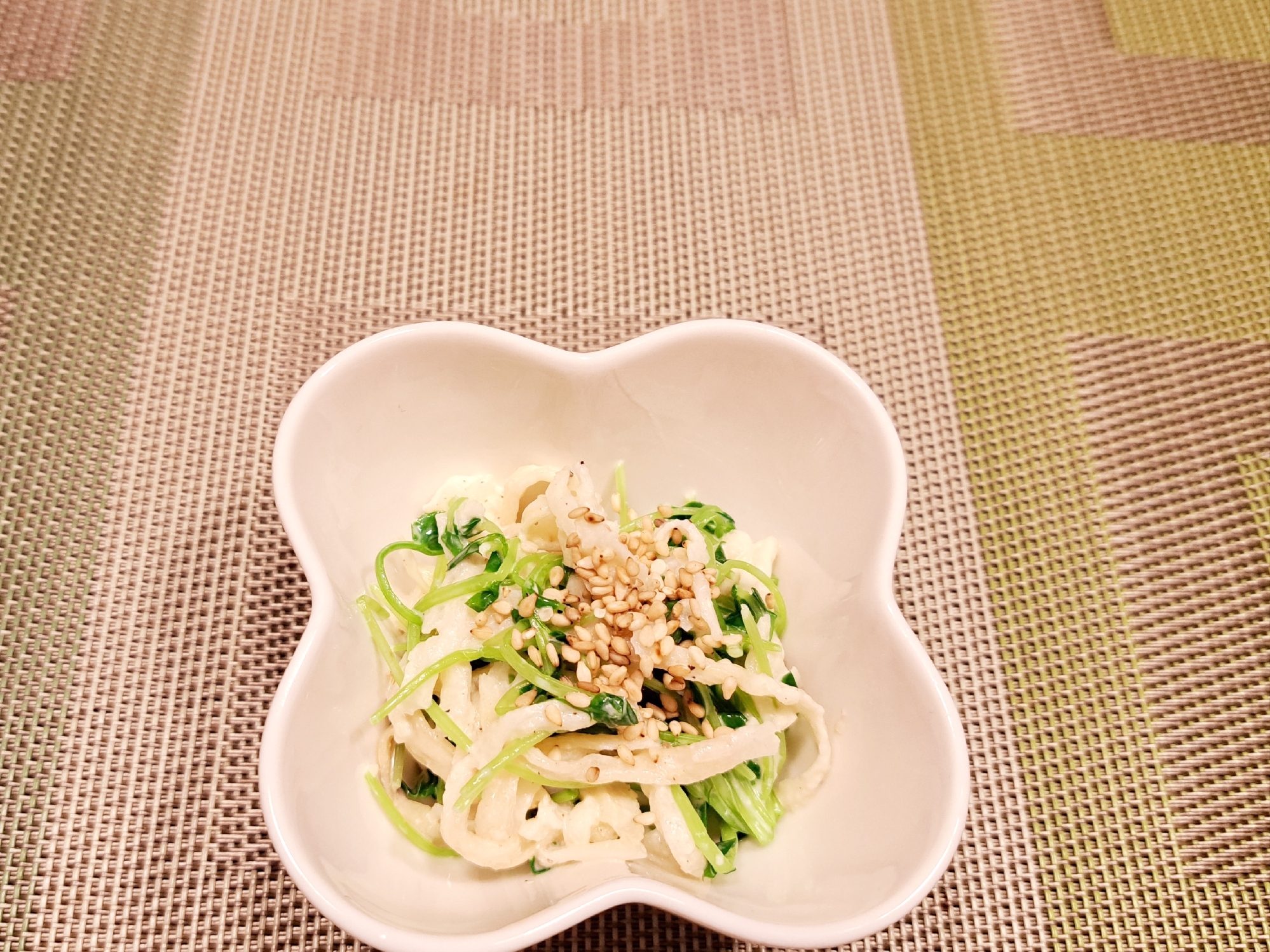 切り干し大根と豆苗のさっぱりサラダ