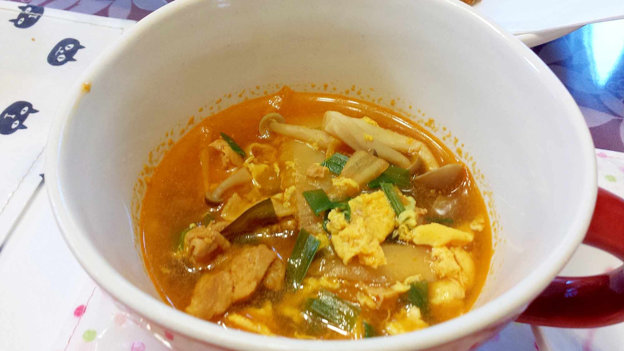 簡単!お得!豚キムチの残りで作るスープ♪