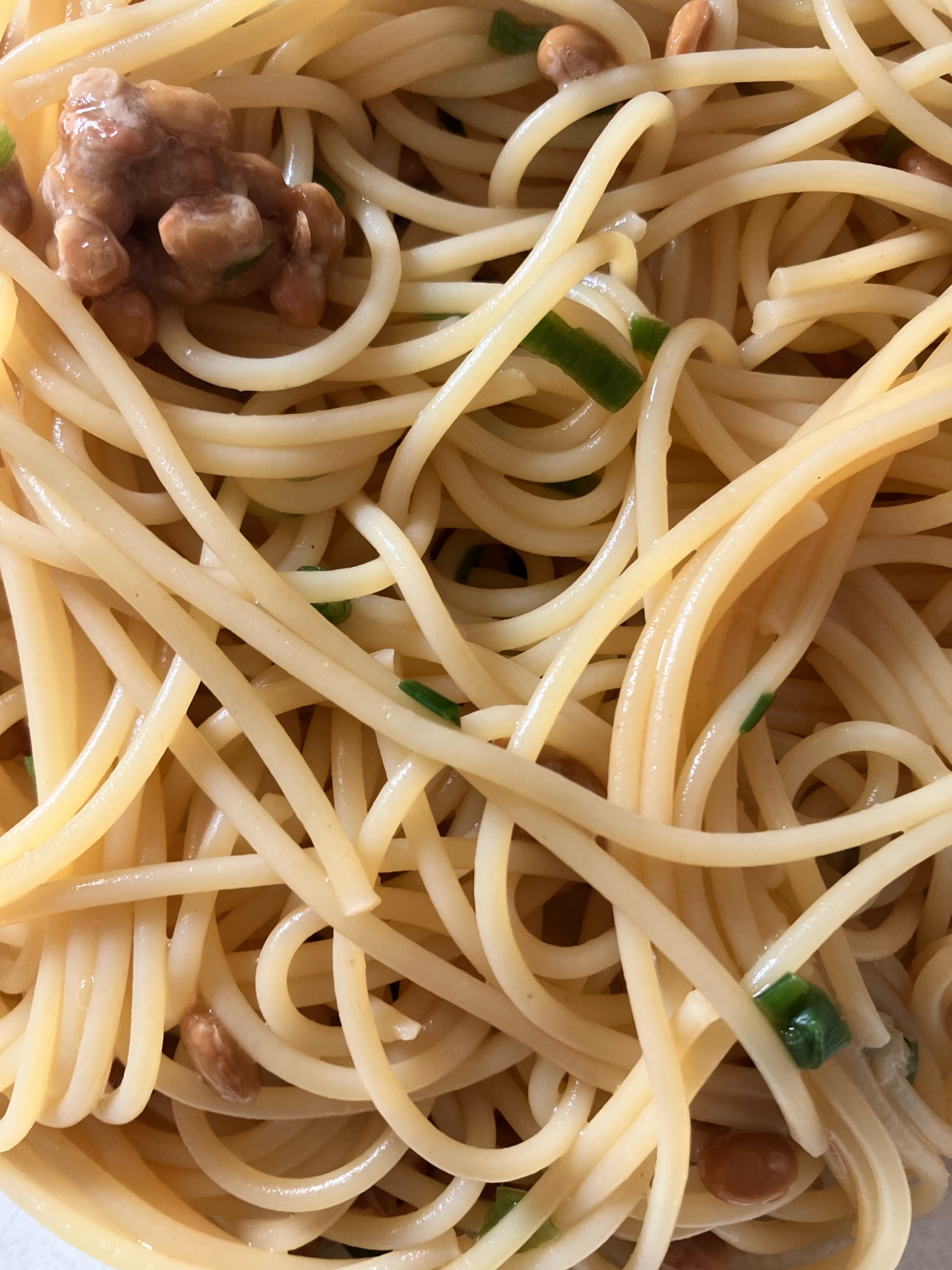 納豆の生姜風味パスタ