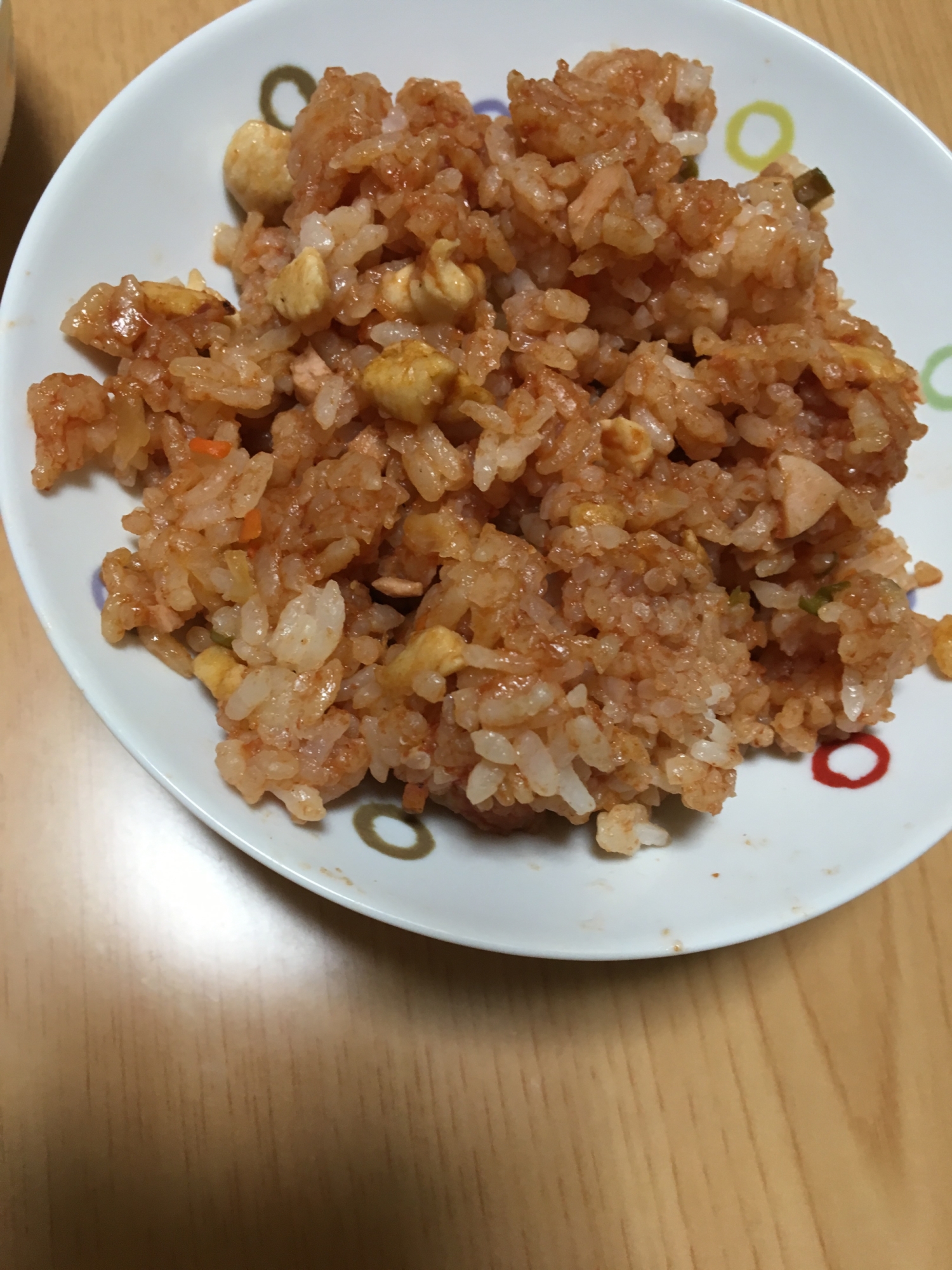 鶏胸肉と魚肉ソのチキンライス(^ ^)