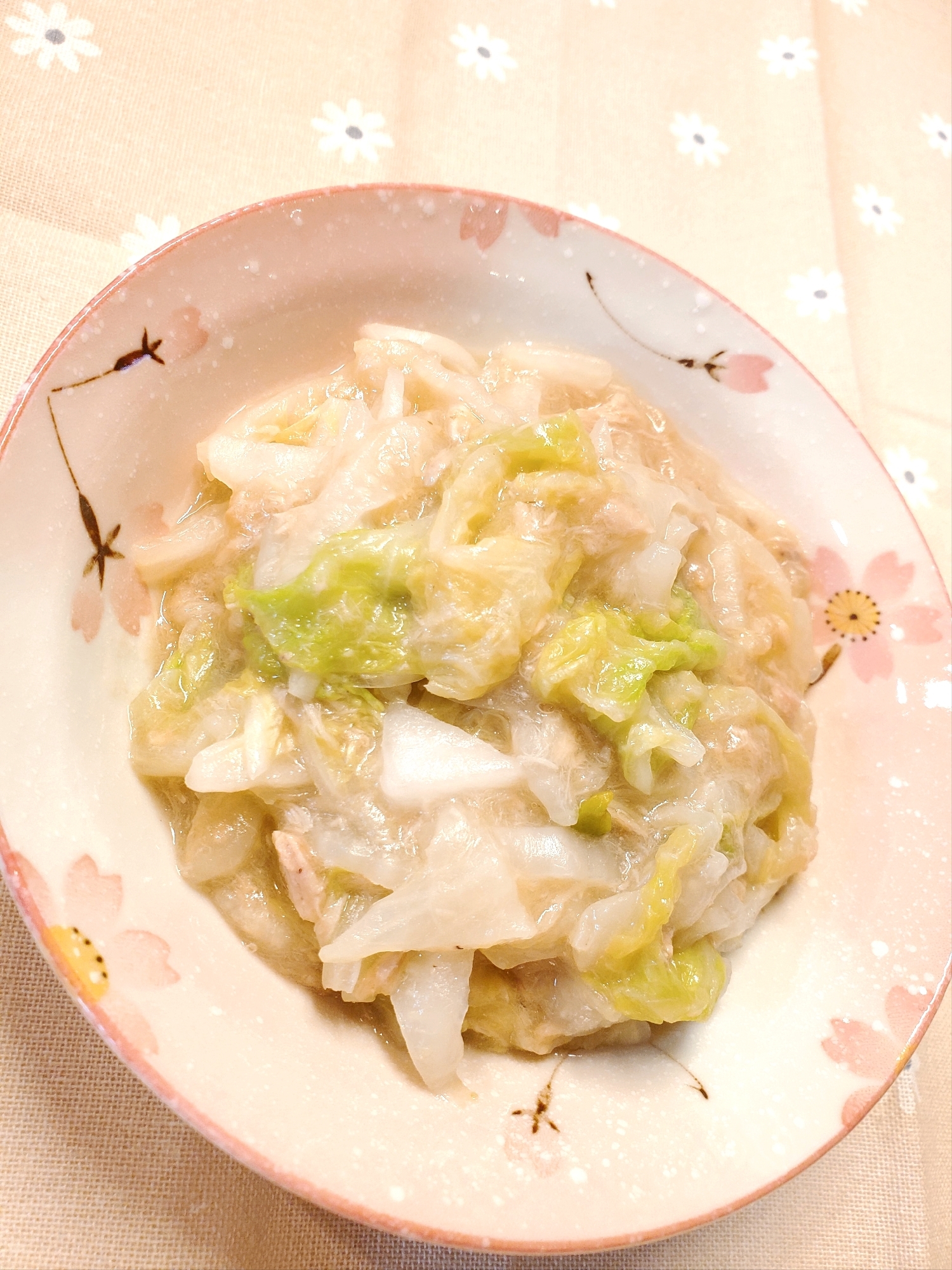 【おかず】白菜とツナの中華煮