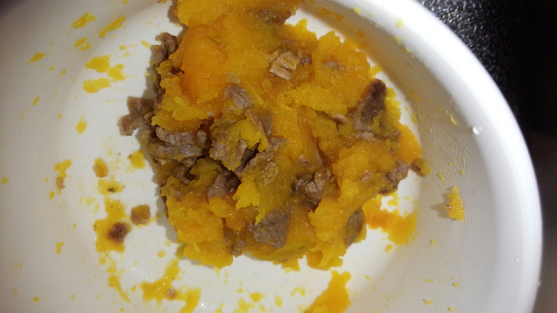 離乳食後期 牛肉のかぼちゃ和え レシピ 作り方 By たくみ905 楽天レシピ