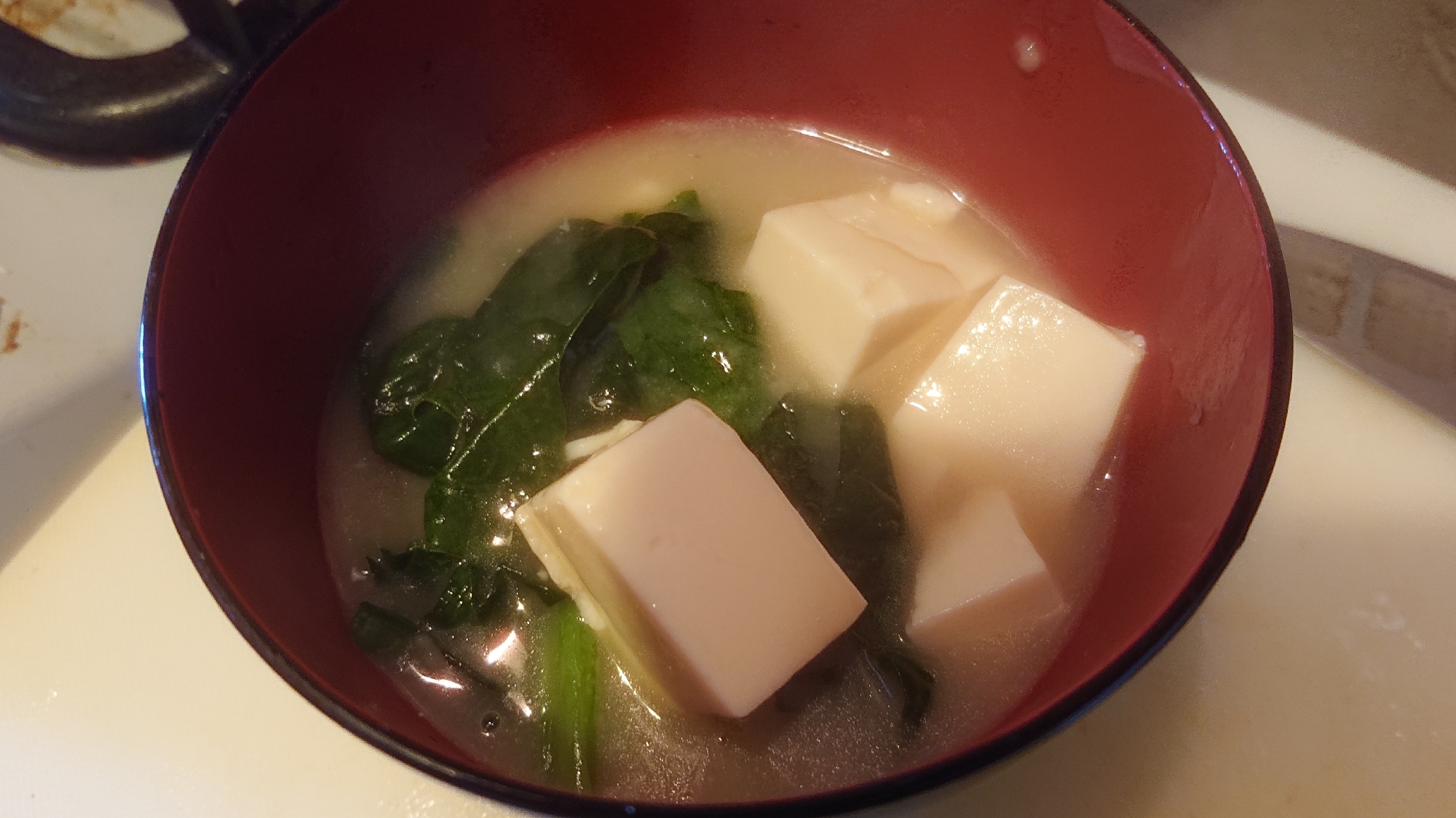 豆腐とほうれん草のクリームシチュー