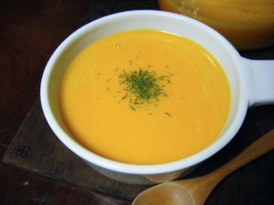 レンジで簡単♪かぼちゃのスープ