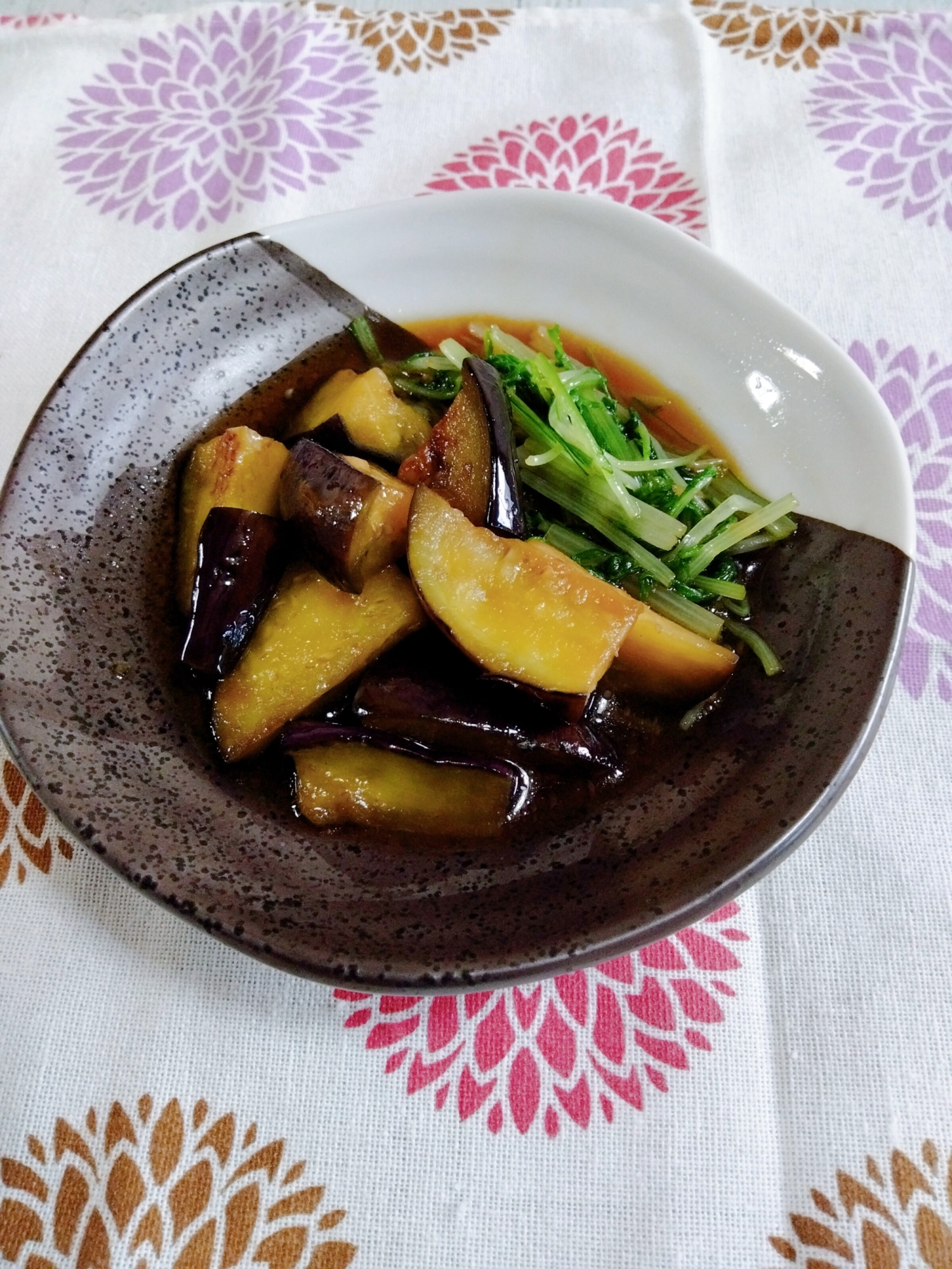 茄子と水菜の煮浸し