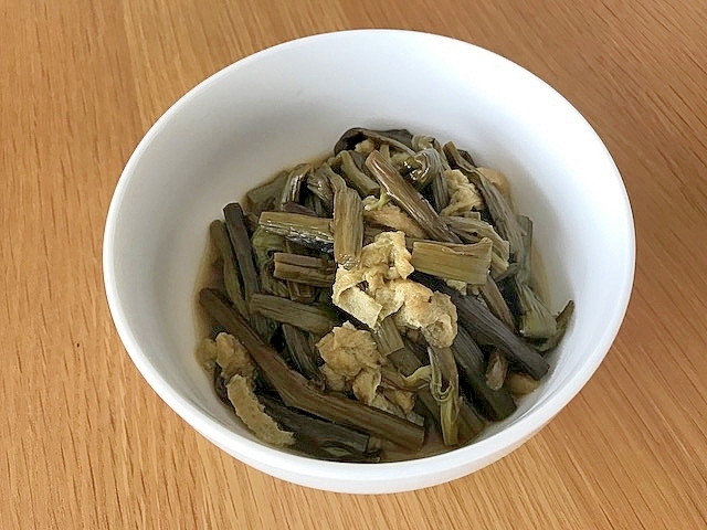 冷凍保存わらびの煮物