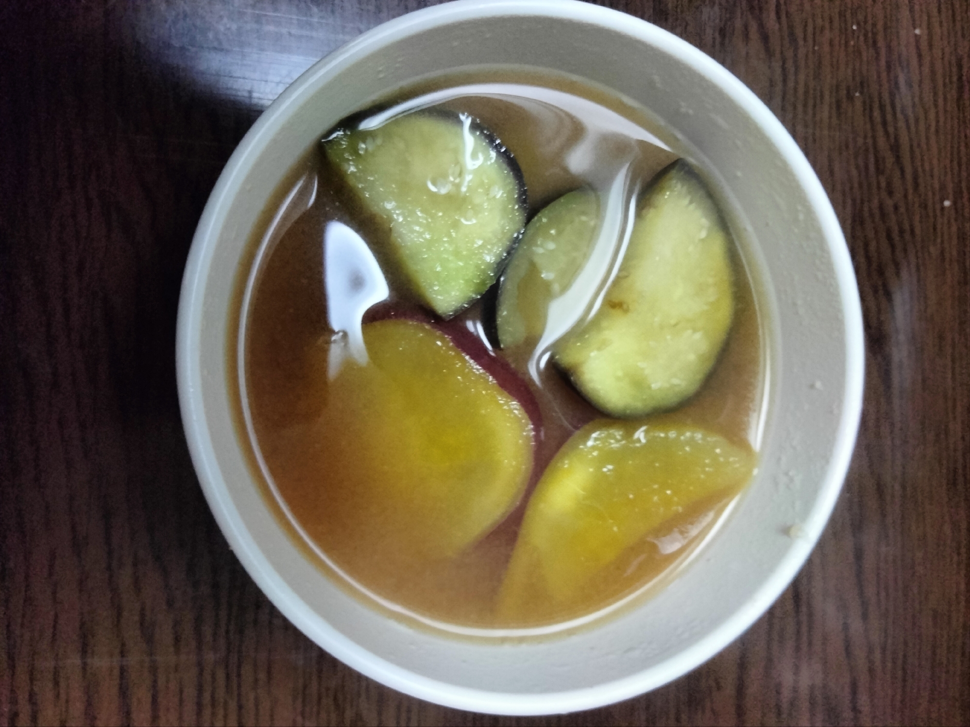 さつま芋と茄子の味噌汁