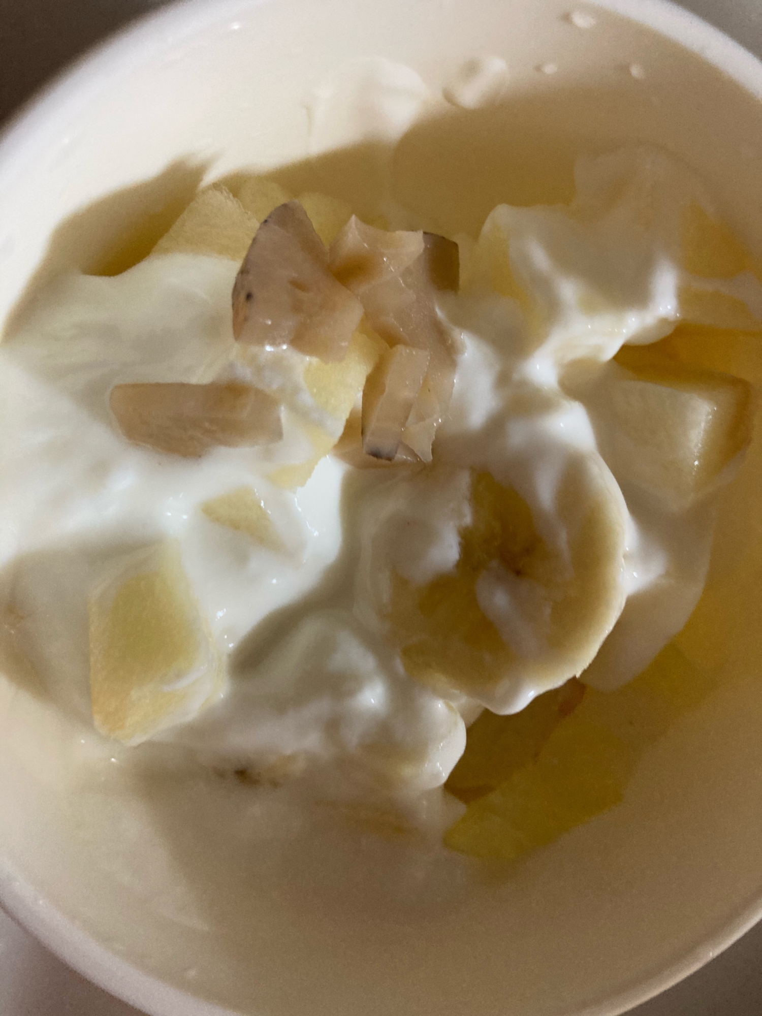 離乳食⁑ レンコンとりんごとバナナヨーグルト