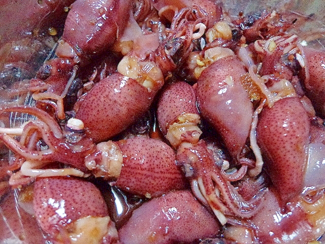 簡単♪ホタルイカのニンニク醤油漬け