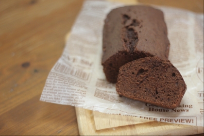 簡単ダブルチョコレートのおしゃれなパウンドケーキ