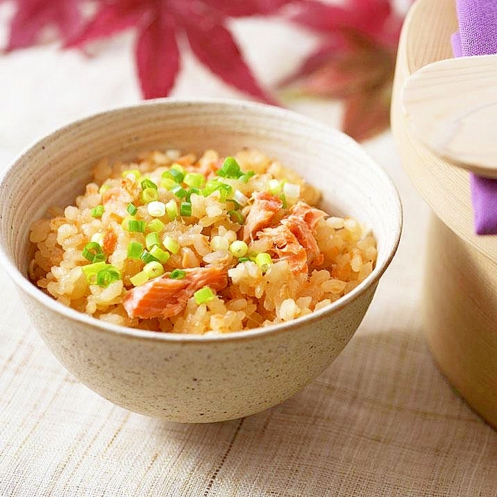 「かき醤油」で簡単♪鮭のバター醤油ごはん