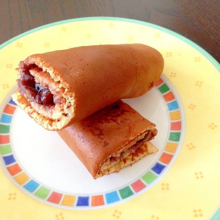 ホットケーキミックスで あんこ巻き レシピ 作り方 By Naokoji0912 楽天レシピ