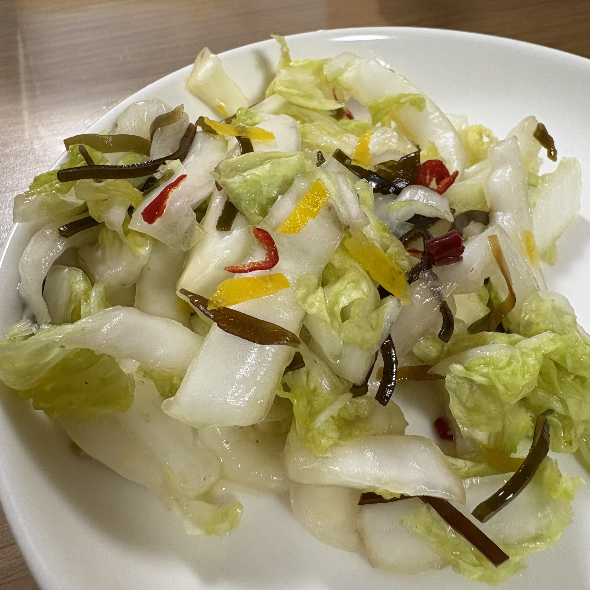 白菜のゆず昆布和え
