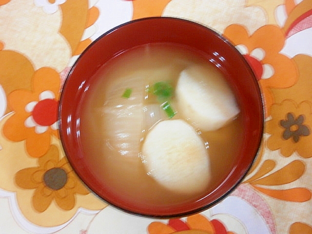 長いも・新玉ねぎの味噌汁