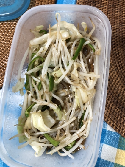 電子レンジ調理☆キャベツともやしのナムル