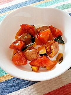 熟み柿で☆かぼちゃと柿のヨーグルト♪