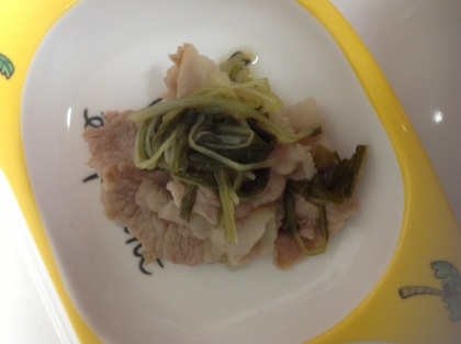 ざっと作る☆水菜と豚肉の炒め煮