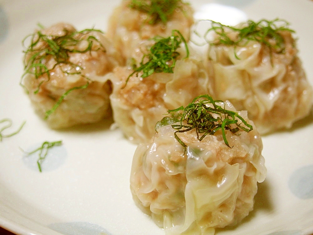 大葉しゅうまい♪大葉の香りが美味♪