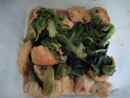 鶏肉とレタスの中華風炒め物