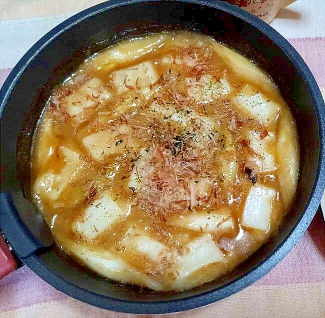 長ねぎと餅のだし醤油煮