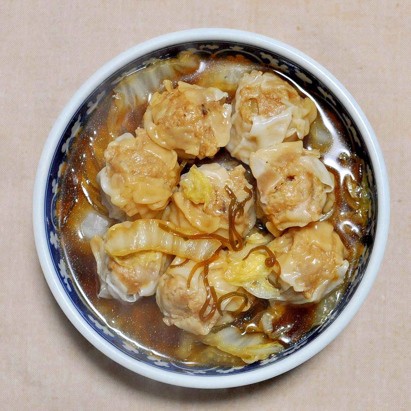 焼売と白菜の塩昆布煮