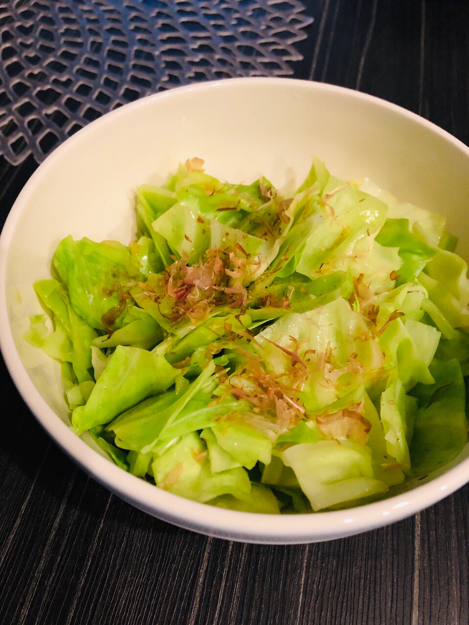 レンジで温サラダ ざく切りキャベツのおかか醤油 レシピ 作り方 By Ma Ma Yu Mi 楽天レシピ