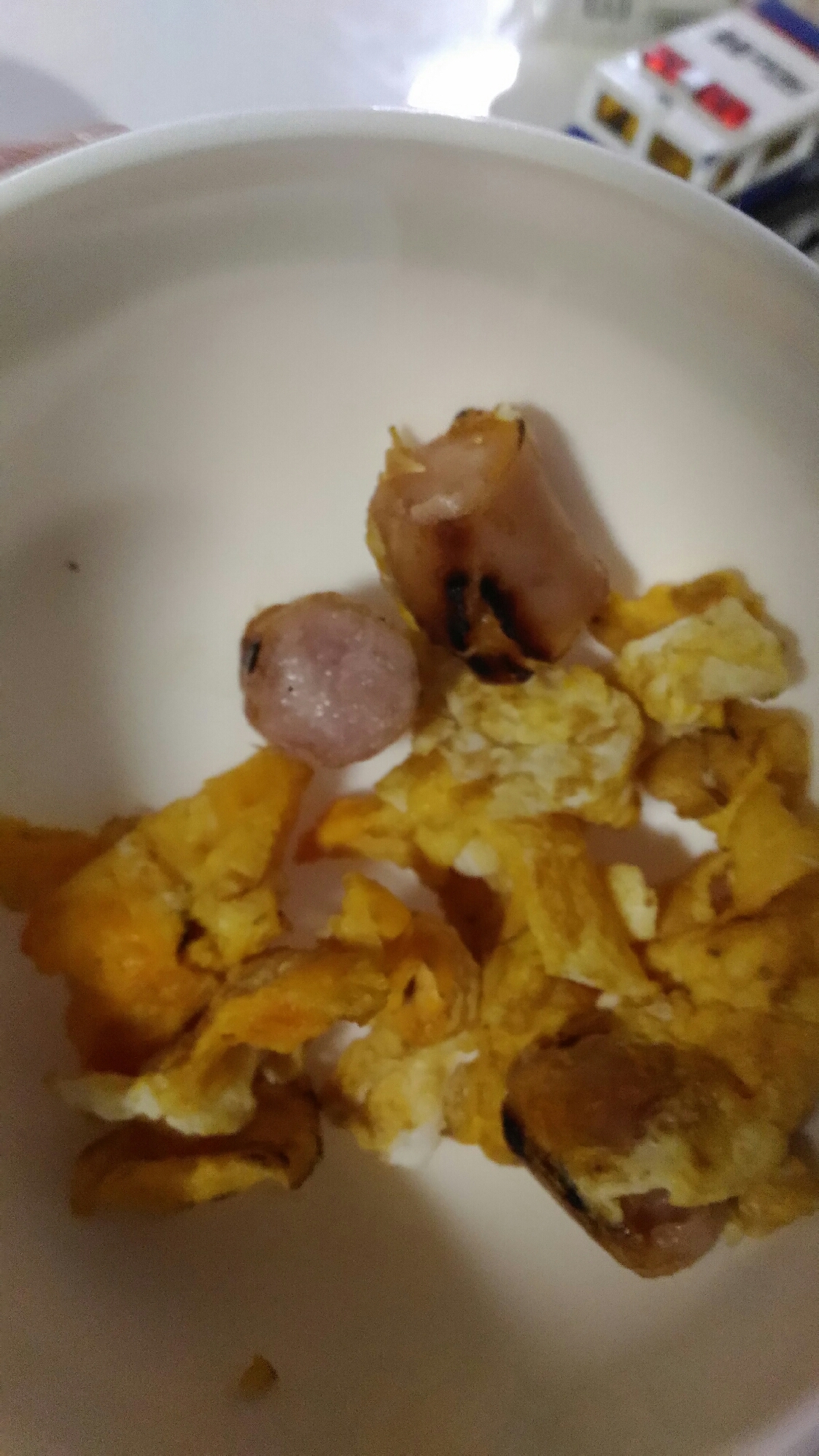 電子レンジで、スクランブルエッグ