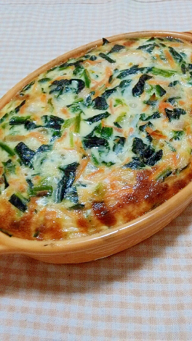 牛乳で作るホーレンソウの簡単キッシュ レシピ 作り方 By ゴンタkun 楽天レシピ