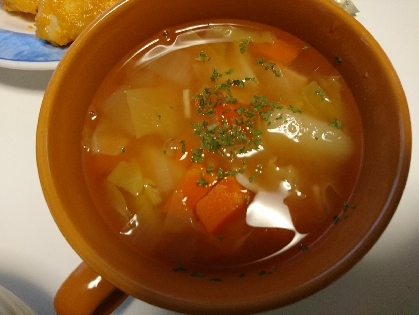 余り野菜とトマトジュースで☆ミネストローネ