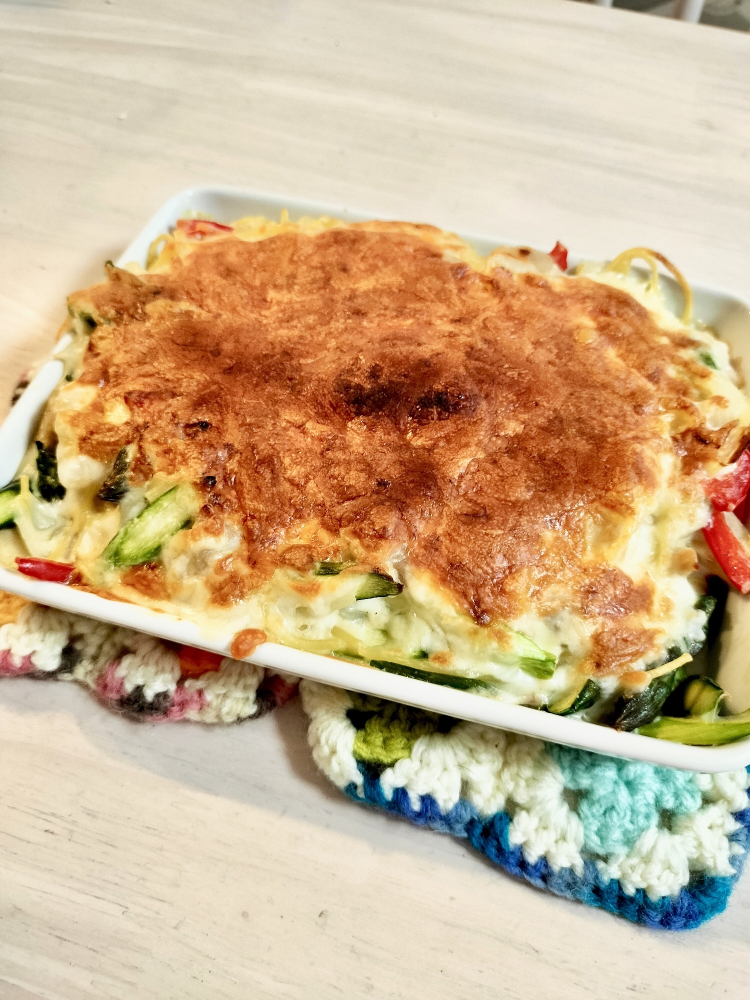 〚アスパラ入り〛パスタグラタン❦