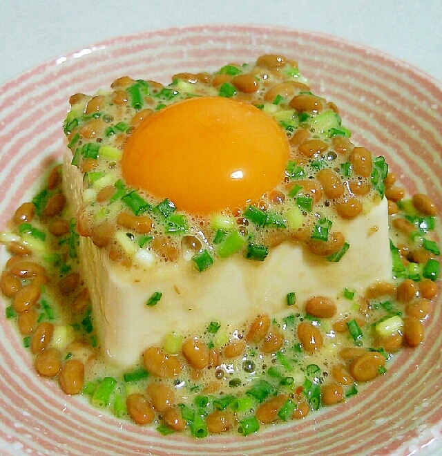 旦那が作る和風ドレッシング納豆腐！