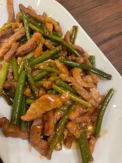 タレ漬け豚絲炒