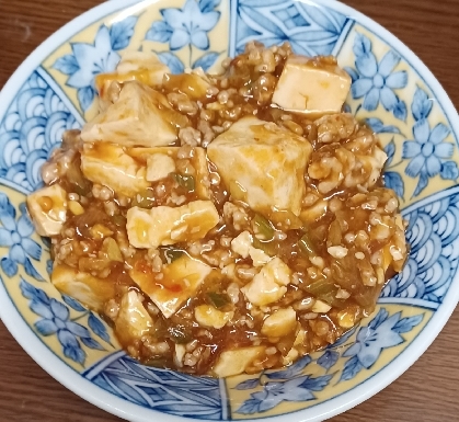 冷凍カニカマ入り麻婆豆腐