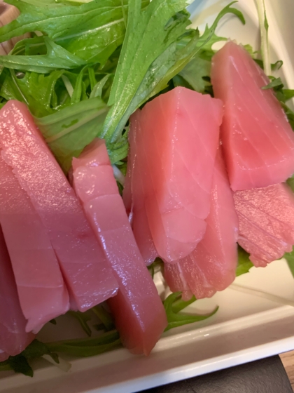 マグロのお刺身☆しょうが☆白菜サラダ