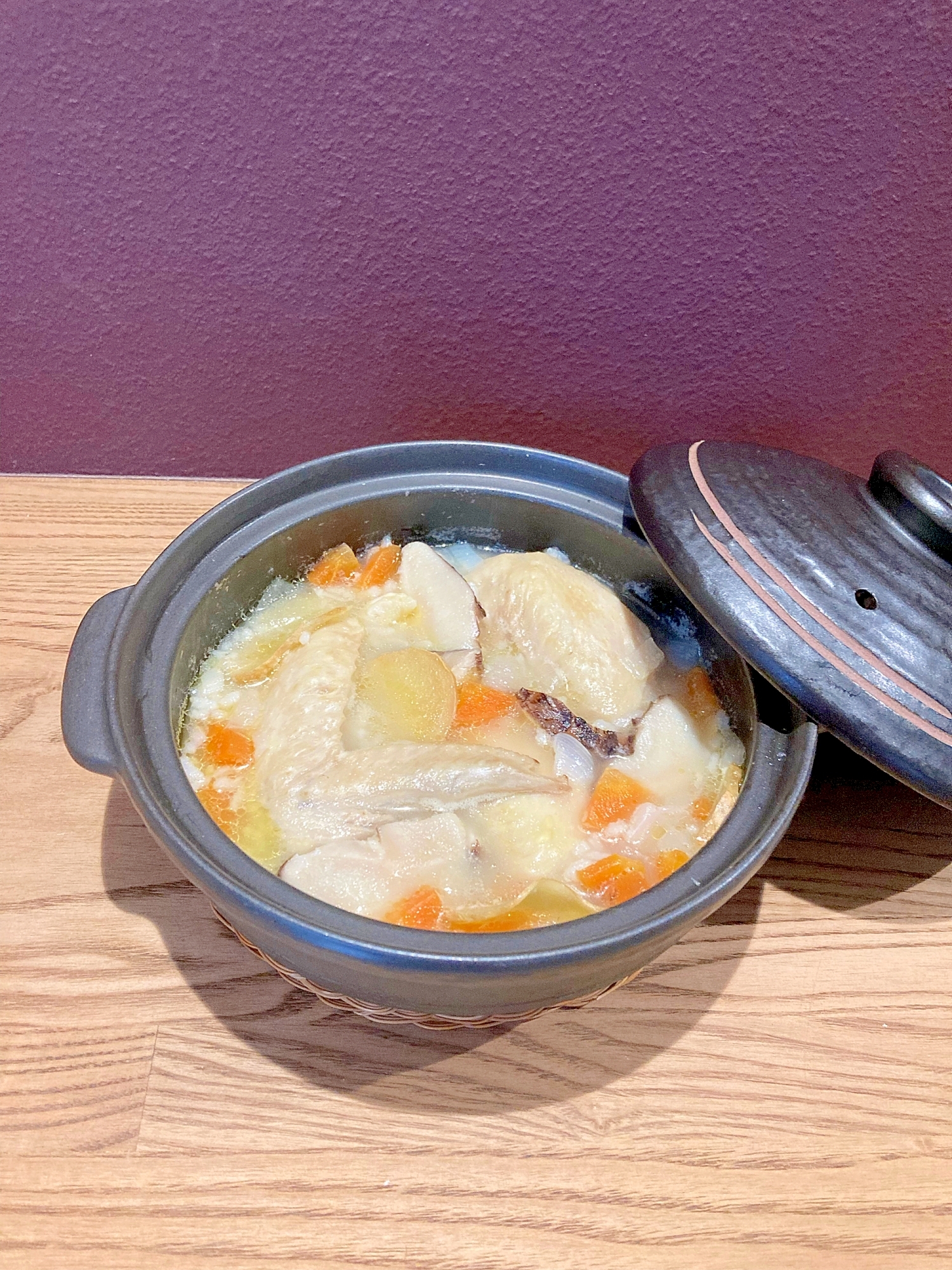 ♦️土鍋で一人用参鶏湯(サムゲタン)