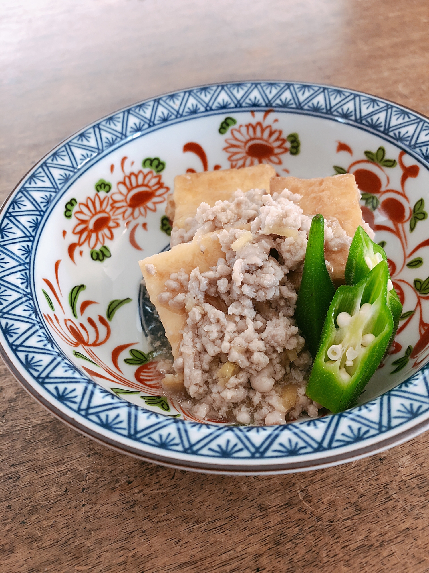 厚揚げの肉そぼろあんかけ