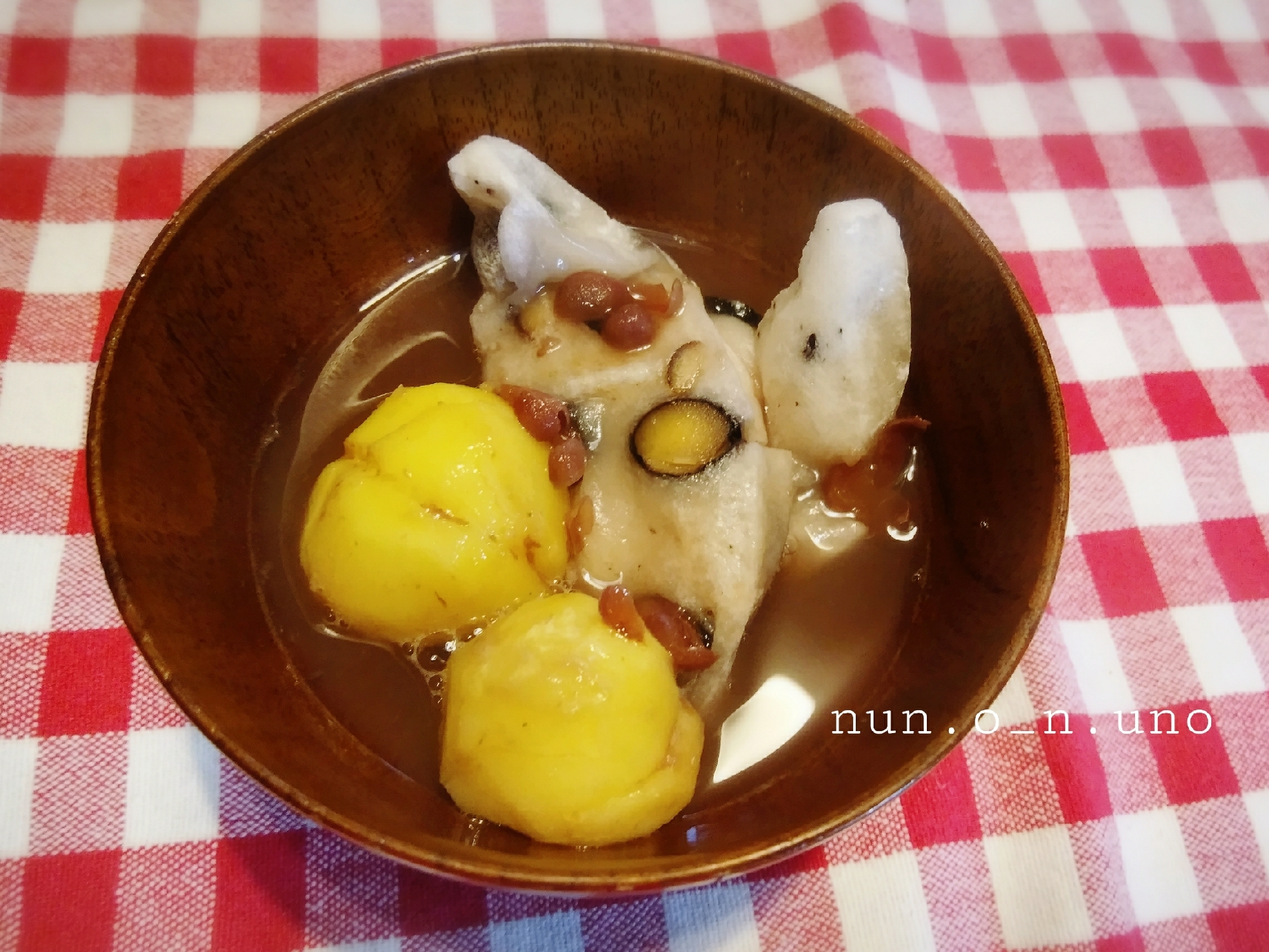 １，２，３♪栗ぜんざい