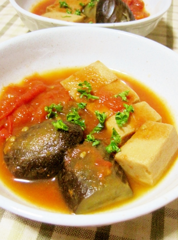 茄子＆高野豆腐de洋風トマト煮